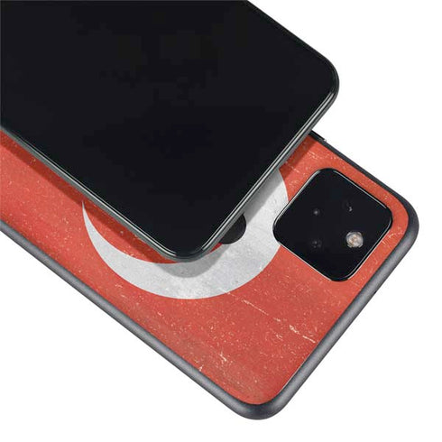 Turkish Flag Distressed Google Pixel 4a 5G Skin